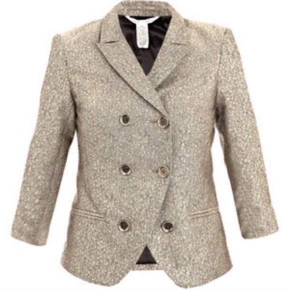 Diane Von Furstenburg Metallic Blazer - Picture 2 of 8